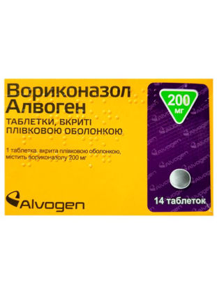 Світлина Вориконазол Алвоген таблетки 200 мг №14